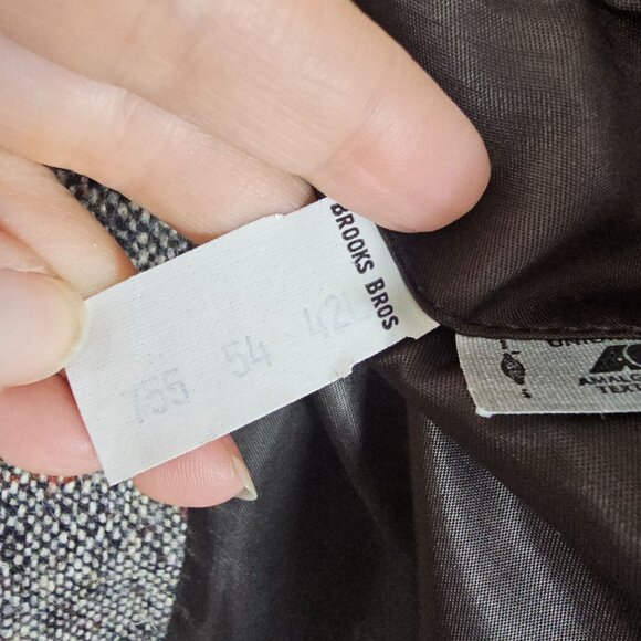 VTG Brooks Brothers Brookstweed Scottish Wool Sport Coat 42L Gray/Multi Blazer - Picture 4 of 13